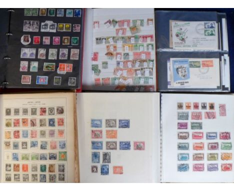 Stamps, a large worldwide collection contained in 6 albums/stockbooks, early 1900s onwards, many different countries represen