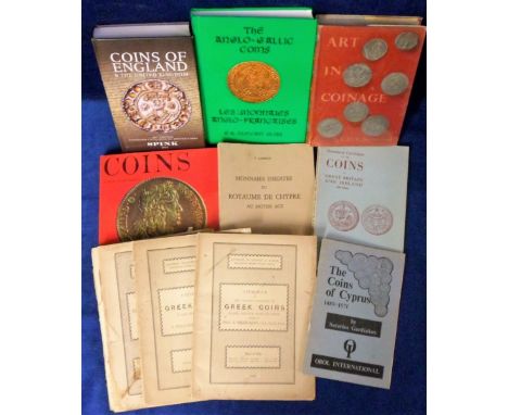 Coins, a small collection of reference books and literature, inc. Coins of England &amp; the United Kingdom by Spink 2011, Ar