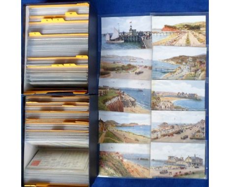 Postcards, Piers, a large collection of approx 300 artist-drawn cards by A R Quinton, all of Piers, various U.K. locations an