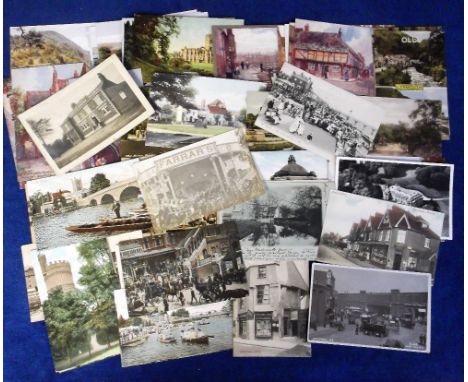 Postcards, UK topographical selection of approx 50 cards, RP's and printed, Inc. King's Lynn Fairground Ride 1910 (RP), Barco