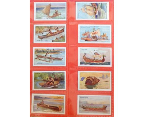 Cigarette &amp; trade cards, album containing a collection of 12 shipping related sets inc. ATC 'Old Ships' 1st series, Richa