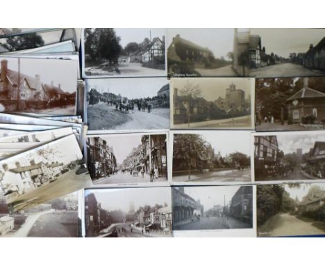 Postcards, Worcestershire, a collection of approx 70 cards, the majority street scenes and villages, with 48 RP's inc. Load S