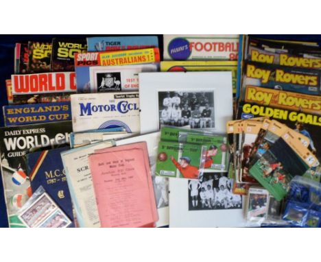 Football and Sport, mixed selection inc. a large quantity of Roy of the Rovers football comics 1980s/90s, a large quantity of