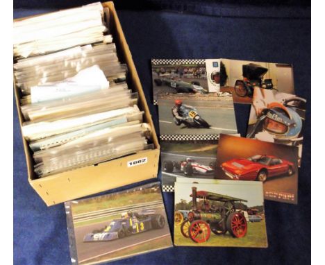 Postcards, Motoring &amp; Motor Sport, 600+ modern coloured cards showing Steam Engines, Motor Racing, Vintage cars, Mail Sta