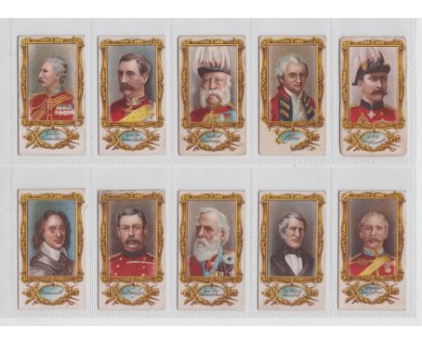 Cigarette cards, Player's, England's Military Heroes (wide) (set, 25 cards) (most with light staining to backs, poor/gd)
