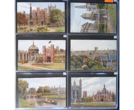 Postcards, a good collection, in modern album of approx 360 illustrated UK topo cards by A R Quinton. Arranged by County and 