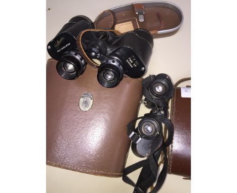 Carl zeiss jena silvarem 6 x 30 binoculars and wilkinson 7 x 50 binoculars.