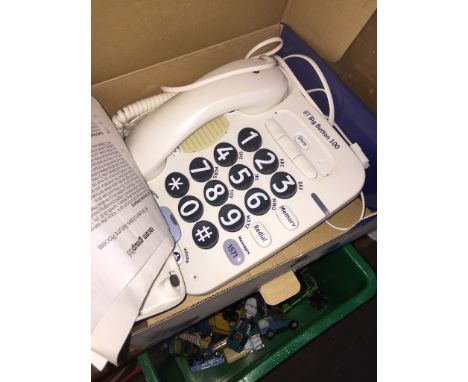 A big button telephone. 
