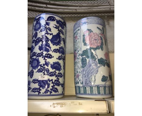 Two modern Chinese porcelain stick standsCondition: no signs of any damage or repairs.