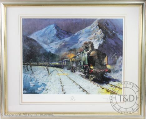 Terence Cuneo, Limited edition print, Simphlon Orient Express, Signed and numbered 191/850, 48cm x 58cm, Framed and glazed, W