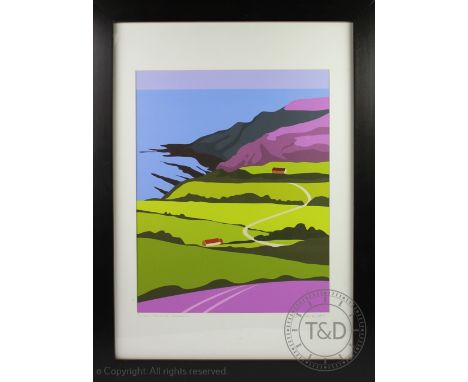 Ian Mitchell, Limited edition print, Towards Ravenscar,Signed, titled and numbered 30/250, 68cm x 48cm, Framed and glazed
