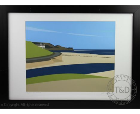 Ian Mitchell, Limited edition print, Sandsend, Signed, titled and numbered 38/250, 39cm x 48.5cm, Framed and glazed