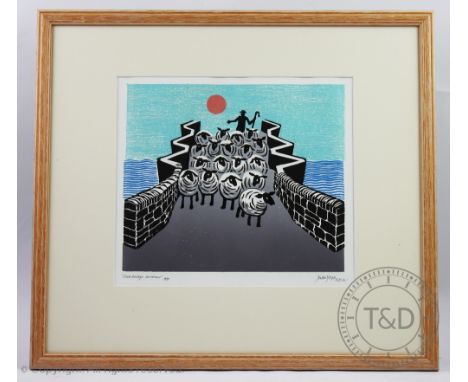 Gordon Edward Yapp, Artist proof print, Clun Bridge - Shropshire, Signed and titled, 25cm x 28.5cm, Framed and glazed