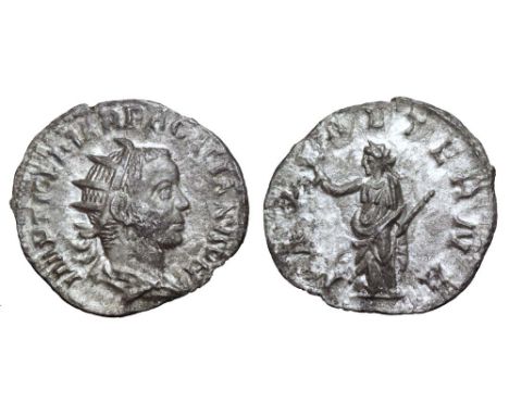 Pacatian AR Antoninianus. Viminacium, AD 248-249. IMP TI CL MAR PACATIANVS P F A.., radiate, draped and cuirassed bust right 