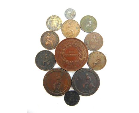 GREAT BRITAIN - ASSORTED comprising a George III (1760-1820) threepence, 1763; two George III 'cartwheel' twopences, 1797; Ge