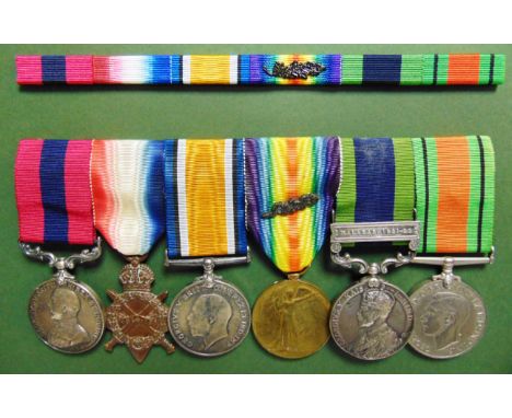 A GREAT WAR D.C.M. GROUP OF SIX MEDALS TO CORPORAL J. LLOYD, DORSETSHIRE REGIMENT comprising the Distinguished Conduct Medal 