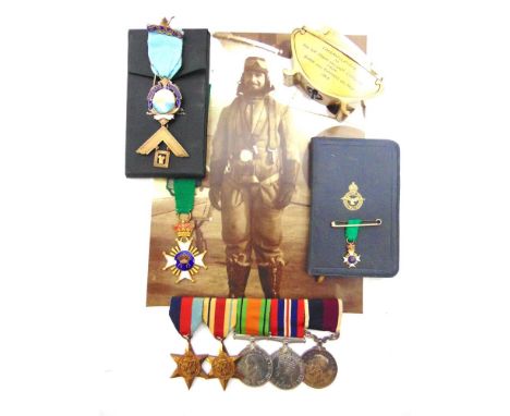 A SECOND WORLD WAR GROUP OF FIVE MEDALS TO FLIGHT-LIEUTENANT (LATER SIR) F.H. CHESHIRE  comprising the 1939-45 Star, Africa S