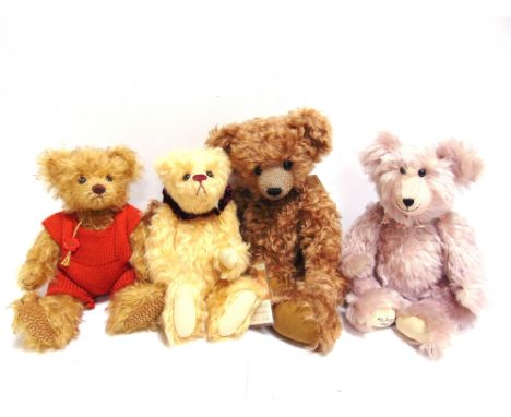 FOUR ARTIST-MADE &amp; OTHER COLLECTOR'S TEDDY BEARS  comprising a Lillibet Teddy Bears 'Henrietta', limited edition 1/1, 38c