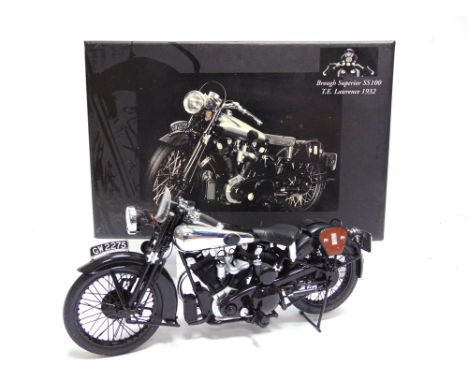 A 1/12 SCALE MINICHAMPS NO.122 135500, BROUGH SUPERIOR SS 100, T.E. LAWRENCE 1932  mint or near mint, boxed.
