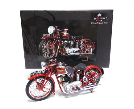 A 1/12 SCALE MINICHAMPS NO.122 133700, TRIUMPH SPEED TWIN 1939  mint or near mint, boxed.