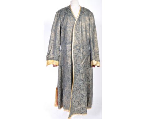 Jason King (1971 British Television Series) - a stunning screen used and matched silk Kaftan smoking / lounge gown, worn and 