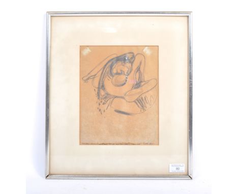 Roland Piché (b.1938) - Where Man, Who Never Tires Of Hoping, Forever Runs Like A Madman Seeking Rest .1967. Abstract drawing
