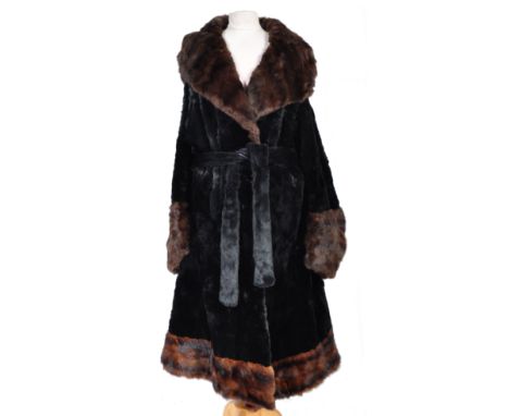 Peter Wyngarde's Personal Wardrobe - a beautiful vintage 1960's / 1970's full length Mink fur coat / gown. Light fur cuffs an