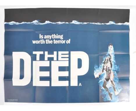 The Deep (1978) - an original vintage 1970's UK Quad cinema advertising poster for the movie starring Robert Shaw, Jacqueline