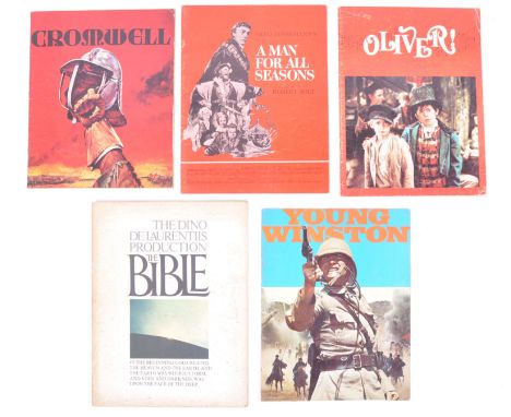 A collection of x5 original vintage Cinema / Press movie brochures - ' A Man For All Seasons ', ' Oliver ', ' Young Winston '