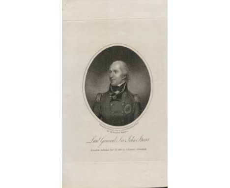 General Sir John Stuart; Peninsular War hero. Print b/w approx 7 x 4 inch and biography. Good condition. All autographs are g