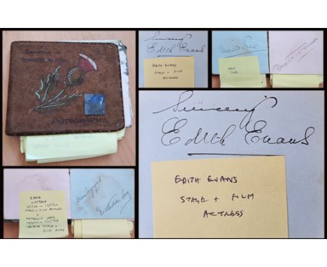 Vintage autograph album with 19 1930s star autographs includes Cedric Hardwicke, Dorothy Dickson, Edmund Gwenn, Margery Picka