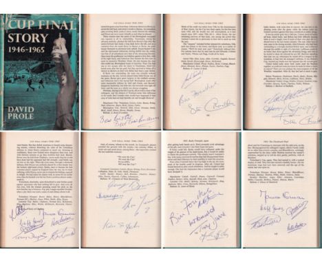 Football Autographed Cup Final Story 1946 - 1965 Book X 38 Signatures, A Hardback Book Cup Final Story 1946 - 1965 By David P