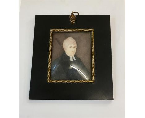 Antique 18th /19th century portrait miniature of a gentleman