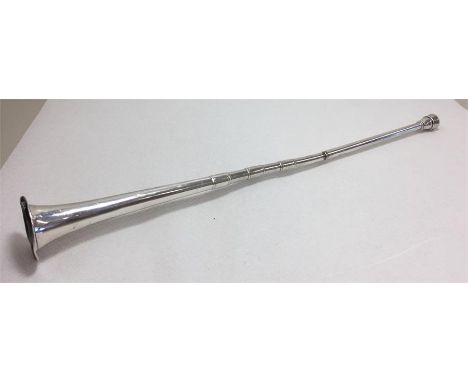 Antique large Silver hunting horn London Silver hallmarks worn and age related dents and marks measures approx. 12"