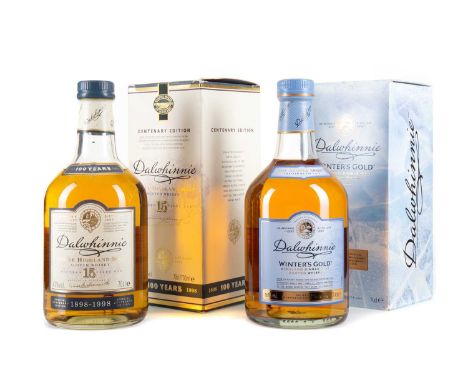 DALWHINNIE 15 YEAR OLD CENTENARY AND WINTER'S GOLD 2 BOTTLES OF HIGHLAND SINGLE MALT DALWHINNIE 15 YEAR OLD CENTENARYDalwhinn