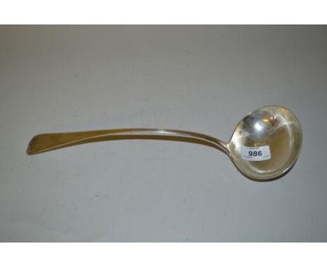 Large Sheffield silver Old English pattern ladle