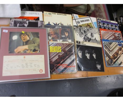 Quantity of various Beatles records to include Please, Please Me, Help, Let it Be, With the Beatles, Revolver, Hard Days Nigh