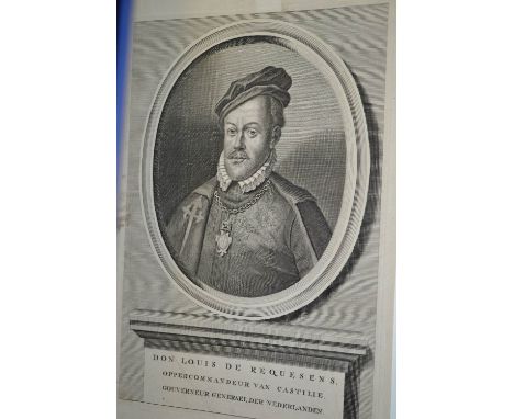 Collection of antique portrait engravings mounted in two ring binders, together with a collection of other various framed and