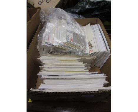 Collection of modern Great Britain First Day covers in box and a bag of various covers, some signed