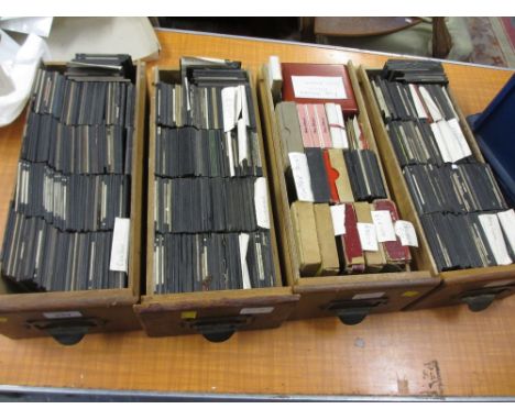 Large quantity of various magic lantern slides