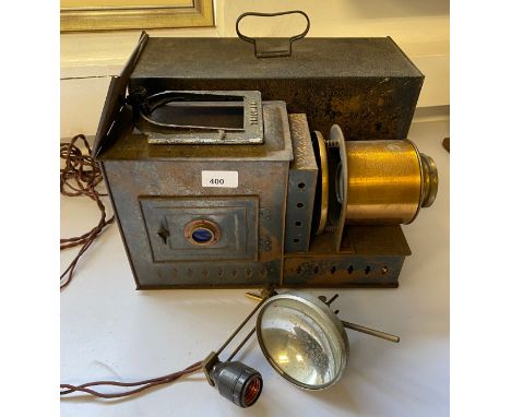 Brass and tin plate Triumph magic lantern slide projector 