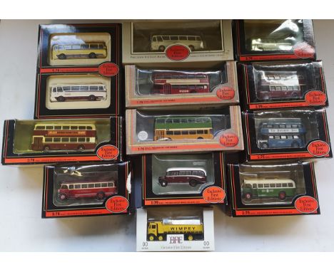Collection of 13 Exclusive First Edition Die-cast Bus models. 