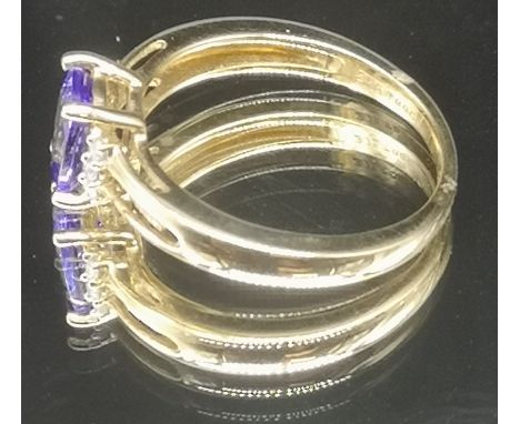 Gold 9ct diamond ring, weight 2.49g, size N. 