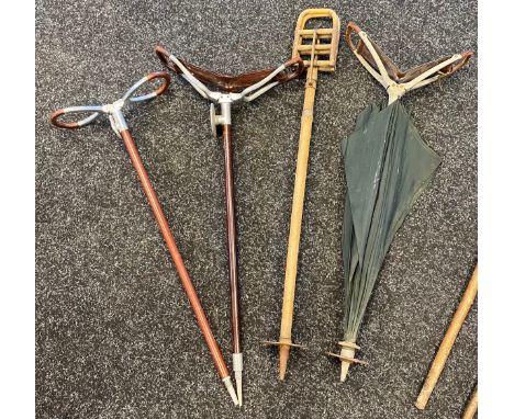 4 vintage shooting sticks to include Howell London 