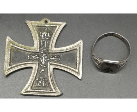 German Ring and Iron Cross. 