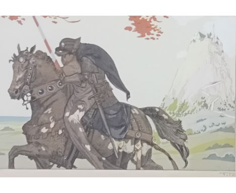 Ettore Tito (1859-1941)2 Artworks;Lithograph prints of period romantic scenes, signed.Copies 158/500 & 143/500 