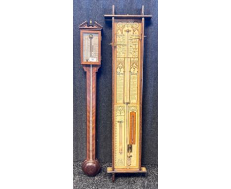 Two Vintage Barometers to include Admiral Fitzroy and Count Halborn. 