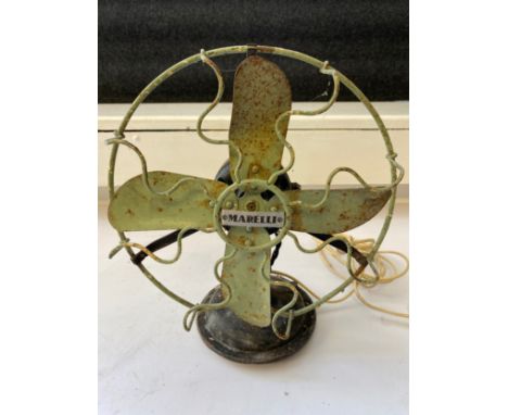 Vintage 1930s - 1940s Marelli Electric Table Top Fan [Number 222770] 