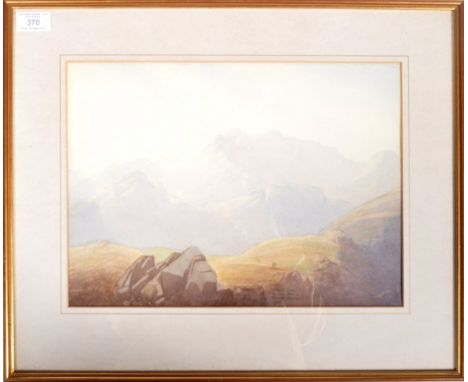 Delmar Harmood Banner (1896-1983) Scafell From Walna Scar'' Signed and dated 1965, watercolour painting being signed and date