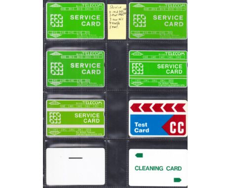 Service Cards, Test Cards, Prison Cards incl. Home Office overprints, Landis & Gyr "Arrow" cards, etc. (approx 65)